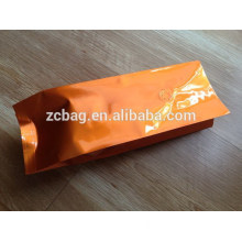 moistureproof resealable coffee bean Kraft Aluminium foil one way valve powder packaging bags